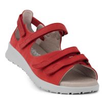 New Feet Rød Sandal med Hælkappe